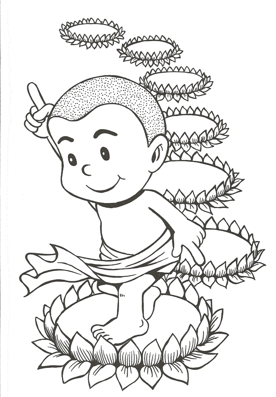 552x792 Cute Buddha Coloring Pages