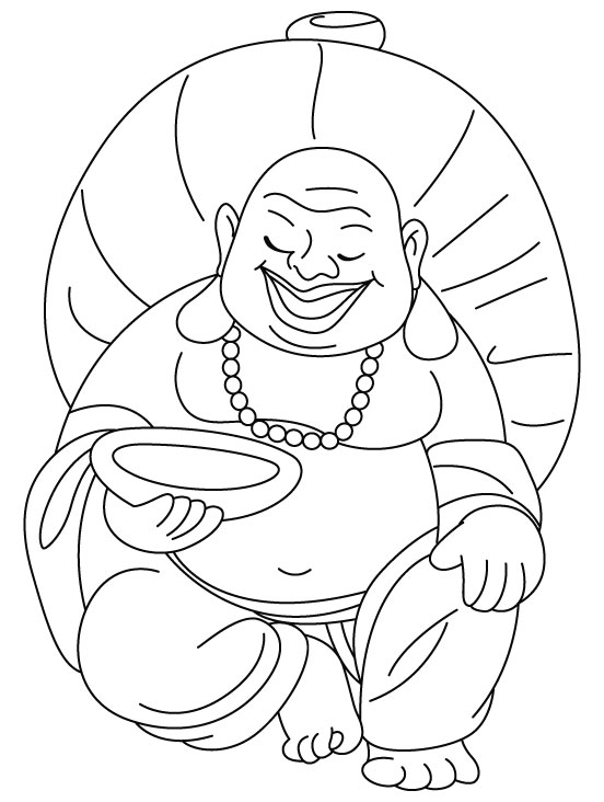 552x732 Laughing Buddha Coloring Pages