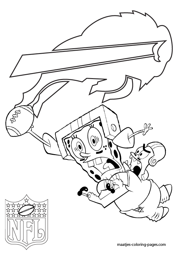 595x842 Buffalo Bills Patrick And Spongebob Coloring Pages, Buffalo Bills