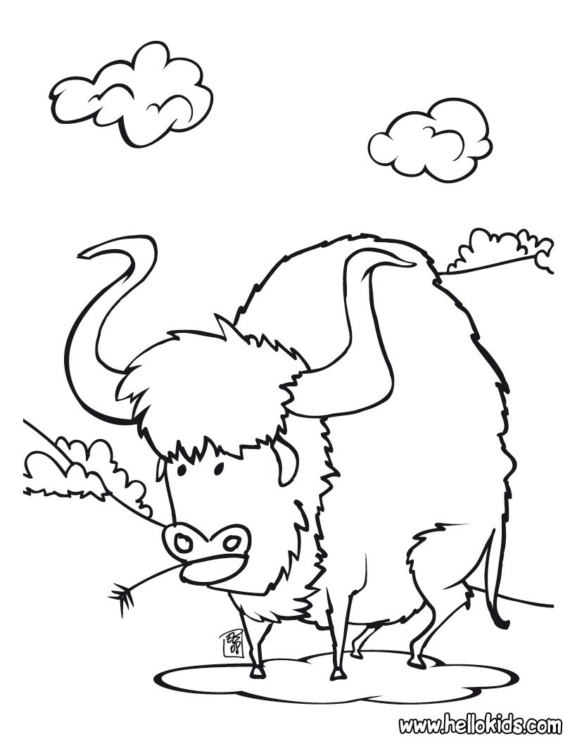 820x1060 Buffalo Coloring Pages