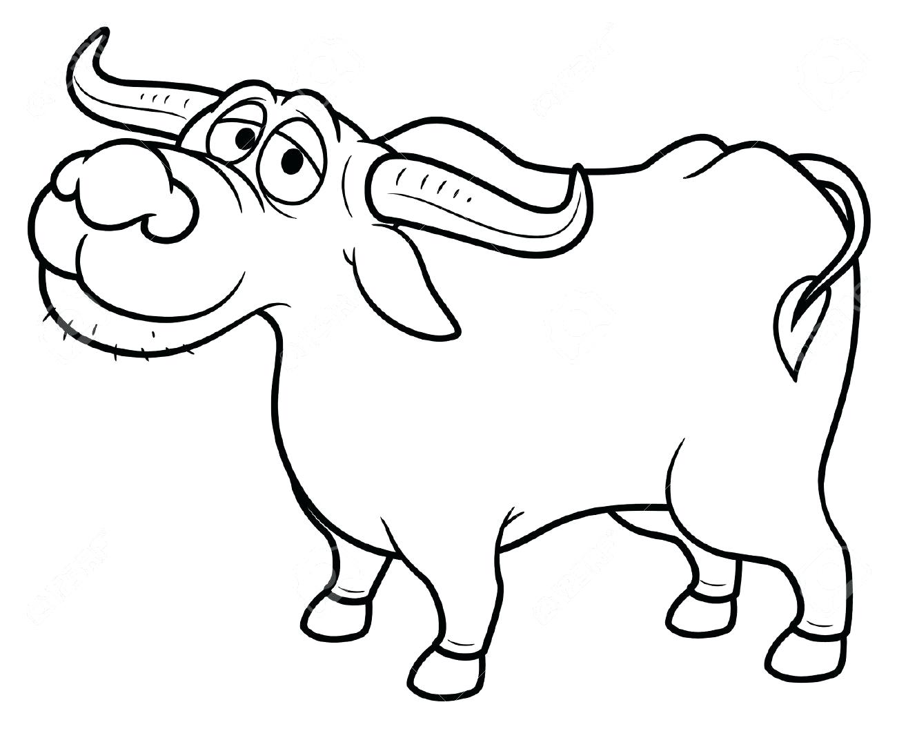 1300x1056 Buffalo Coloring Page