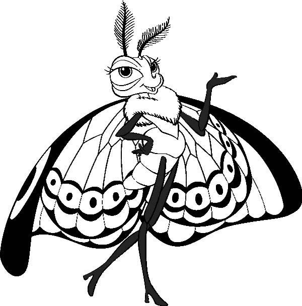 600x608 Princess Atta Mother The Queen In Bugs Life Coloring Pages Batch