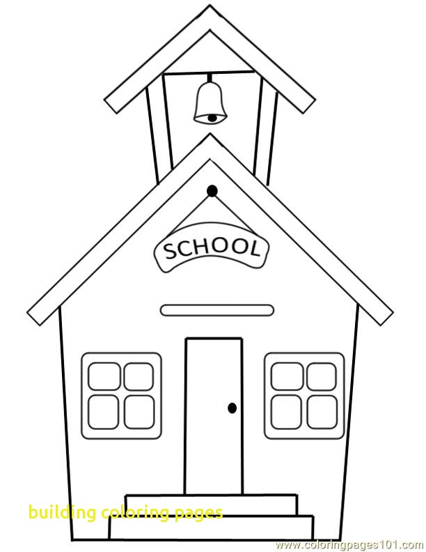 612x792 Building Coloring Pages With Coloring Page A School Small