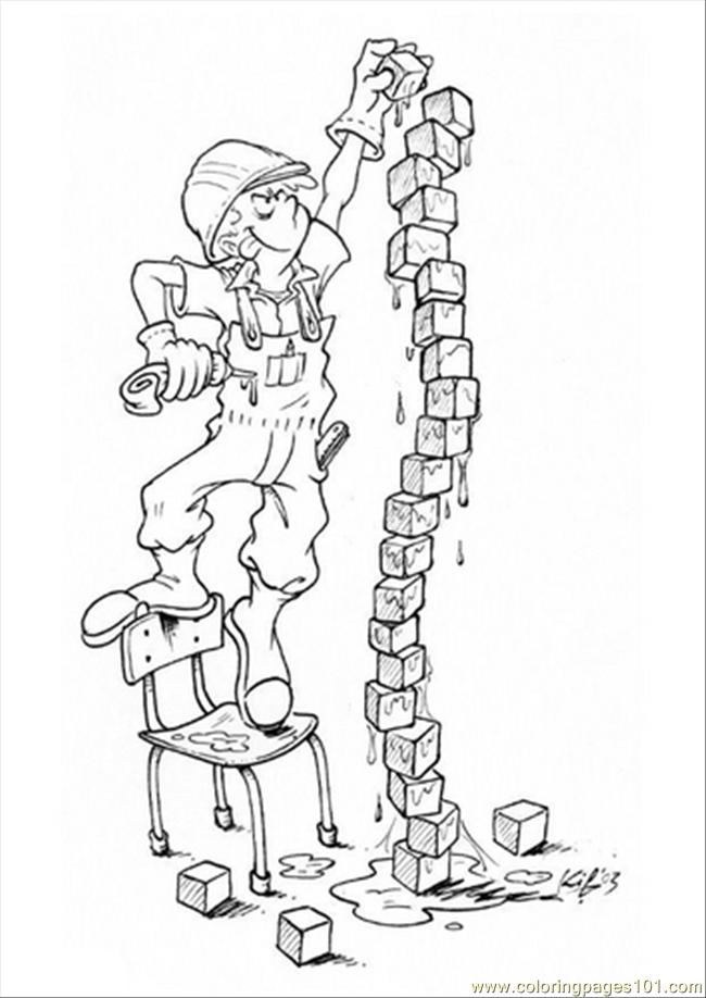 650x918 G With Building Blocks Coloring Page