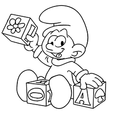 230x230 Smurf Coloring Pages