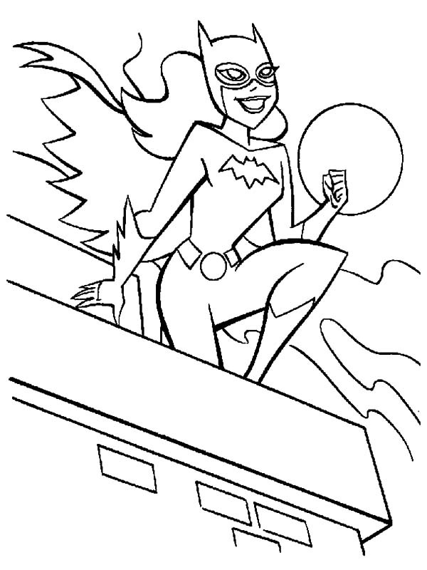 600x800 Batgirl On Top Of Building Coloring Pages Best Place To Color