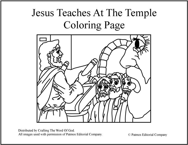 800x619 Jesus Teaches At The Temple Coloring Page Crafting The Word Of God