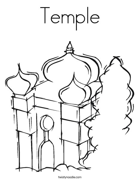 468x605 Temple Coloring Page