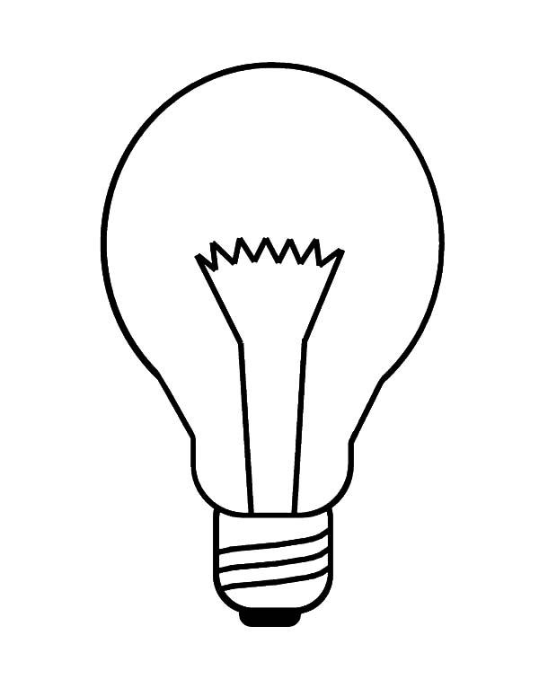 600x776 Incandescent Light Bulb Coloring Pages