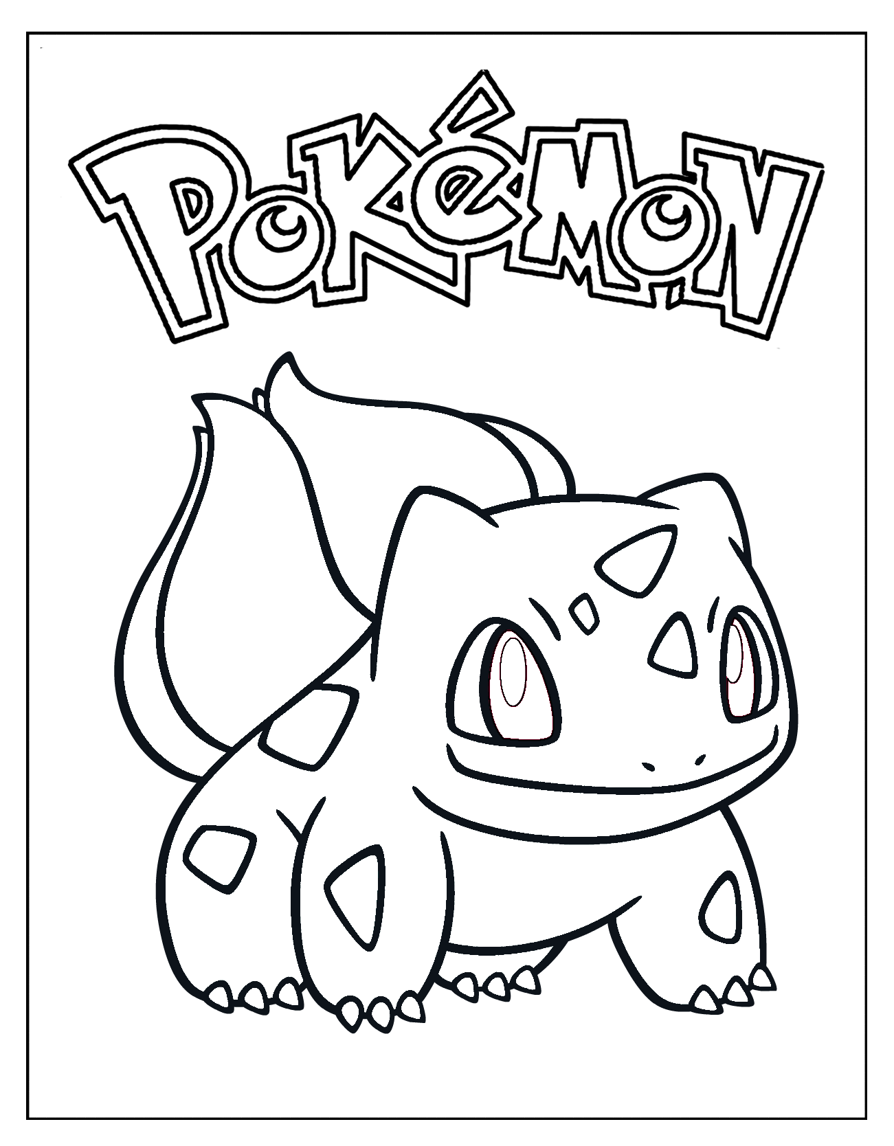 1301x1668 Bulbasaur Coloring Page Sheet Pages