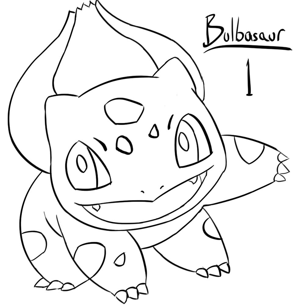1000x1000 Bulbasaur Coloring Pages