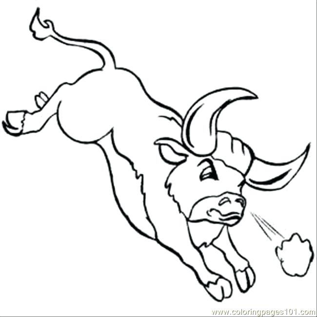 650x650 Running Angry Bull Coloring Page Or Running Angry Bull Coloring
