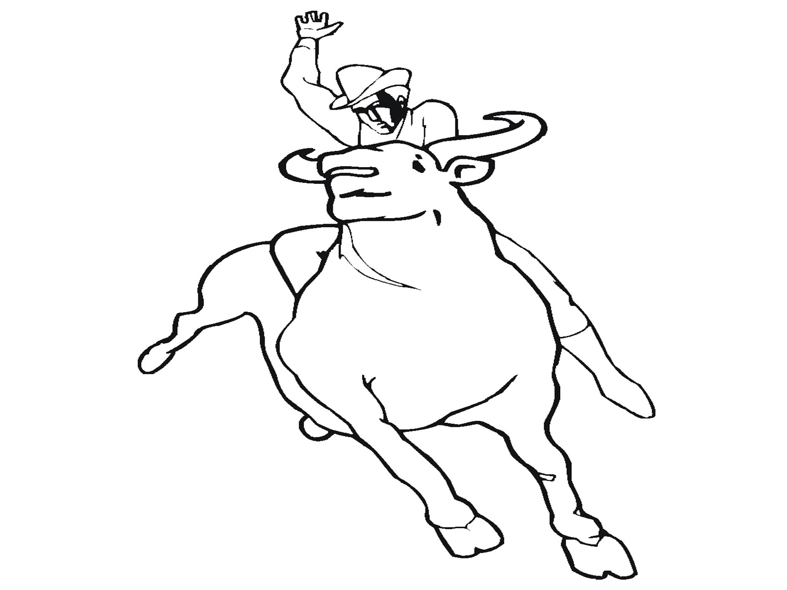 1600x1200 Bull Coloring Pages