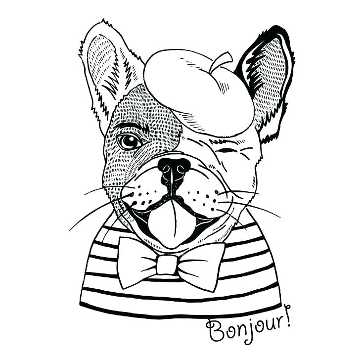 736x720 Bulldog Coloring Pages Free Dog Coloring Pages Free French Bulldog