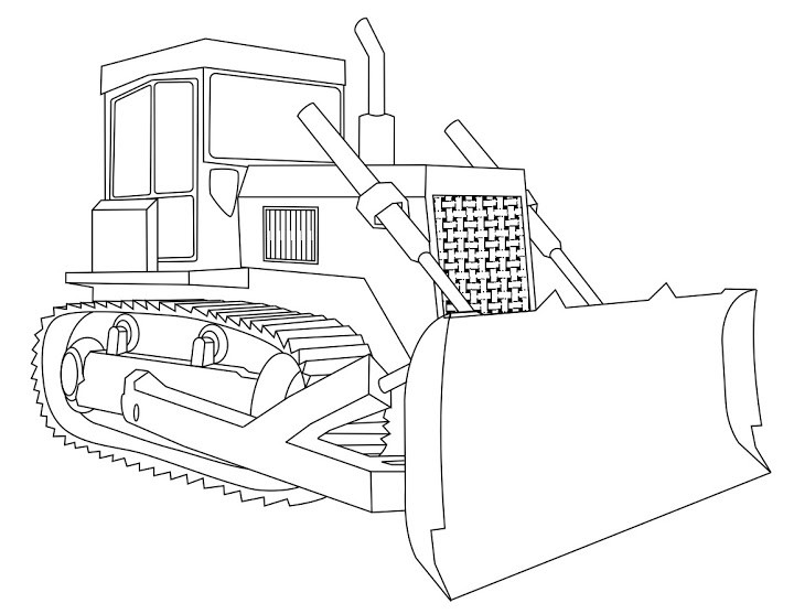 720x557 Bulldozer Coloring Page Funs Bebo Pandco