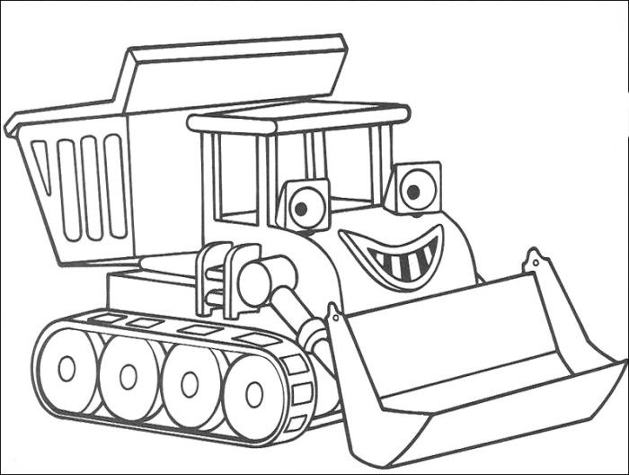700x528 Muck The Bulldozer Coloring Pages