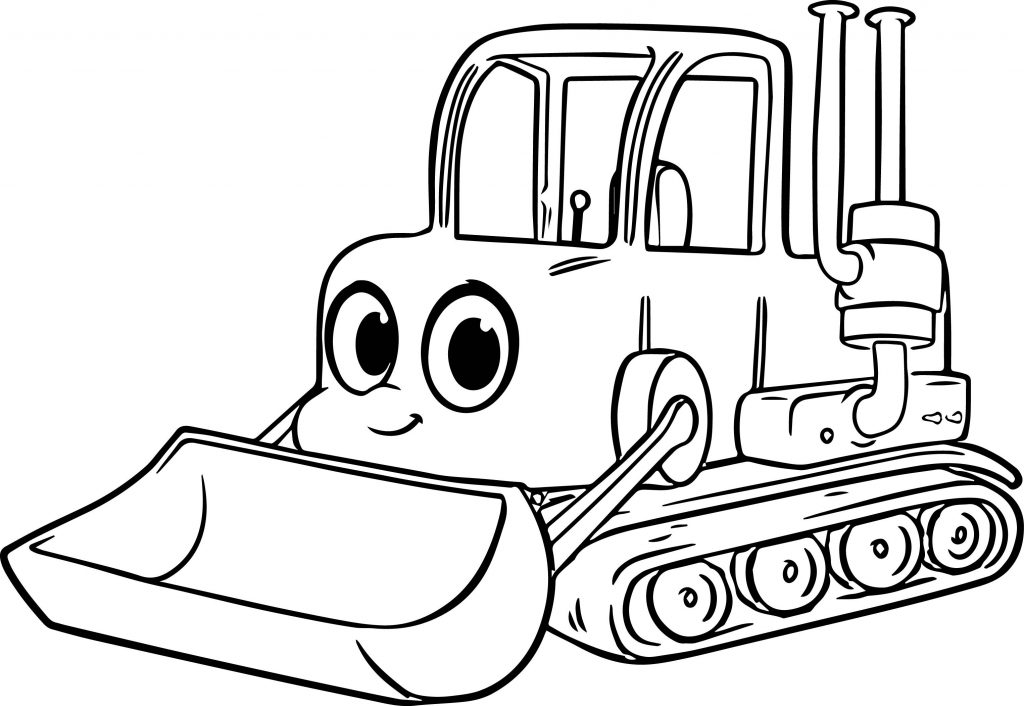 1024x706 Top Bulldozer Coloring Page