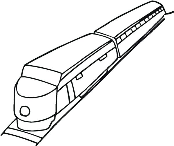 600x503 High Speed Train Coloring Pages Happy Train Coloring Page High