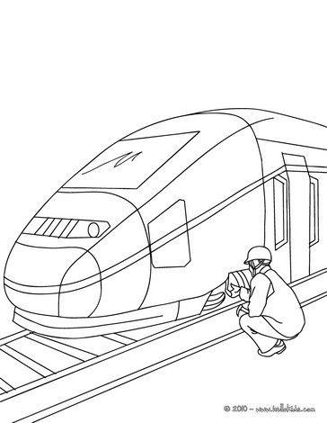 364x470 Mechanic Repairing A High Speed Train Coloring Pages