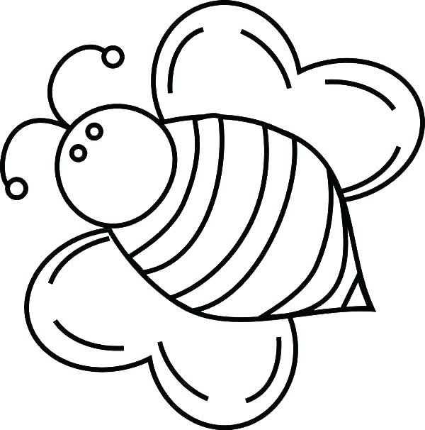 600x606 Bee Coloring Printable Printable Coloring Bumblebee Coloring Page