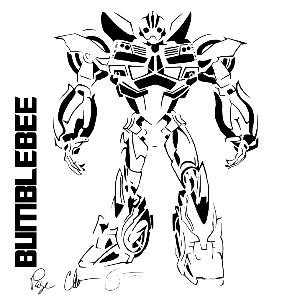 1000x1000 Bumblebee Stencil