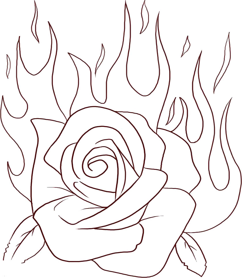 840x964 Winsome Design Rose Coloring Pages Free Printable Roses