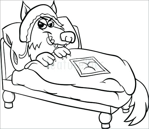 500x433 Bed Coloring Pages Top Rated Bed Coloring Page Images Bad Wolf
