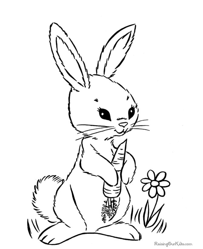 670x820 Bunny Coloring Pages Printable Bunny With Big Egg