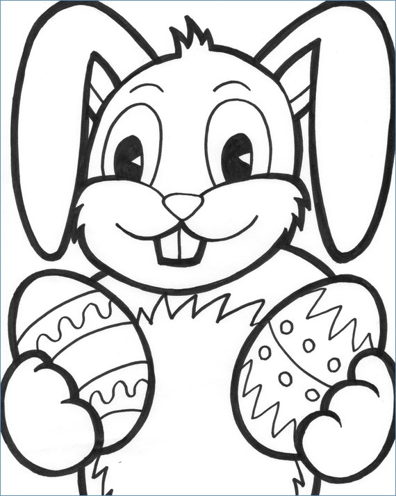 570x714 Easter Bunny Coloring Pages Kids