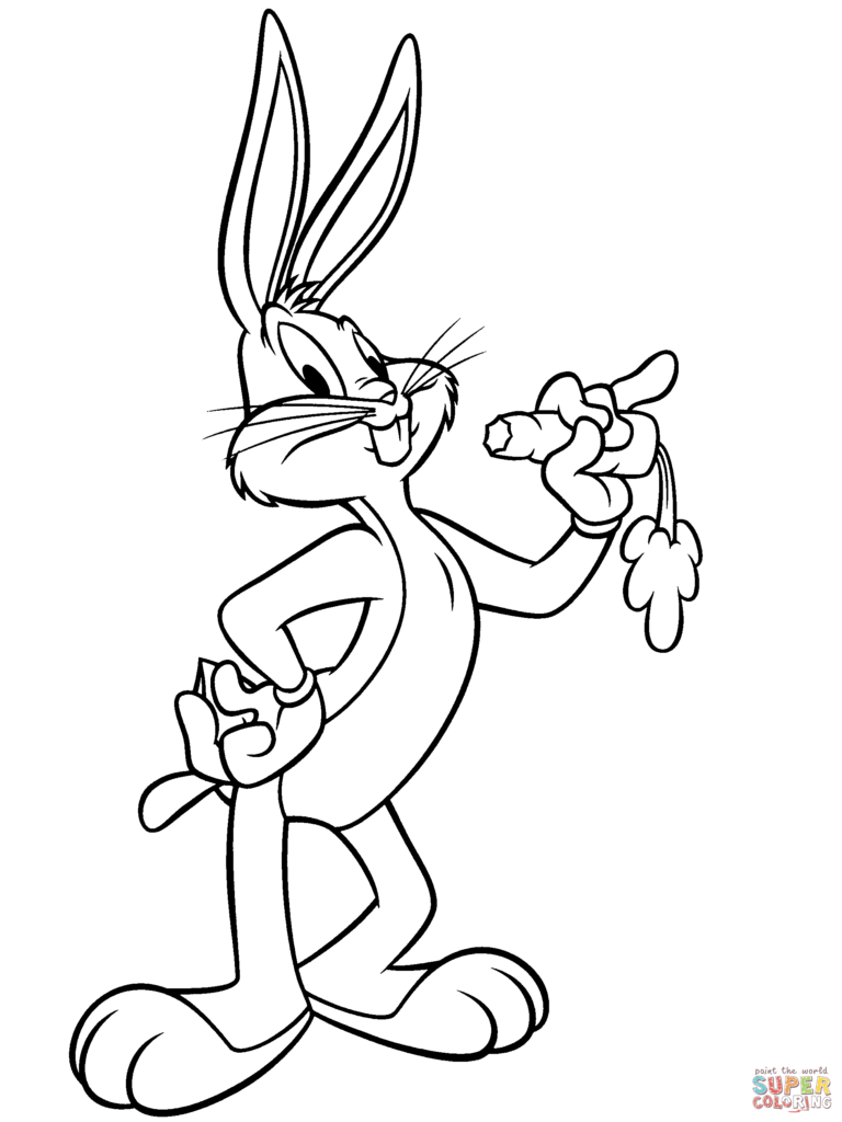 768x1024 Cute Baby Bugs Bunny Coloring Pages Cartoon Printable Cartoons