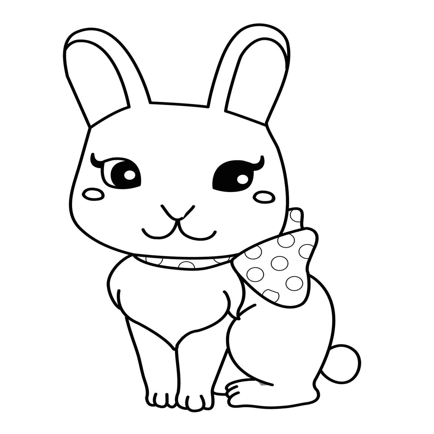 1500x1501 Cute Rabbit Coloring Pages Bunny