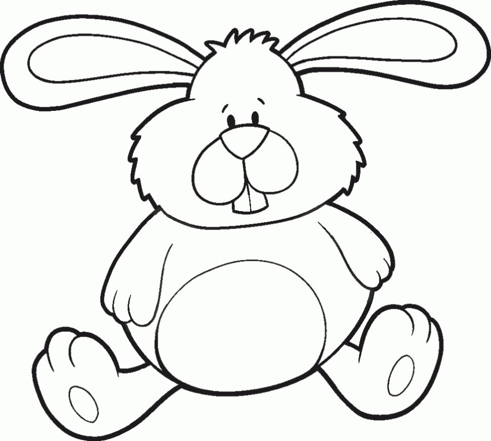 970x871 Bunny Rabbit Coloring Page Wagashiya