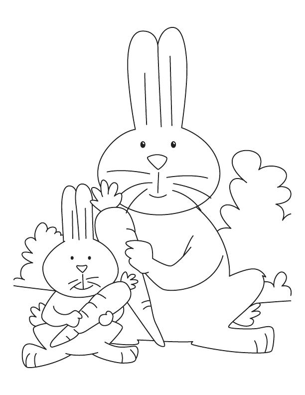 612x792 Carrot Coloring Page Rabbit Carrots Coloring Pages Rabbit And Kit