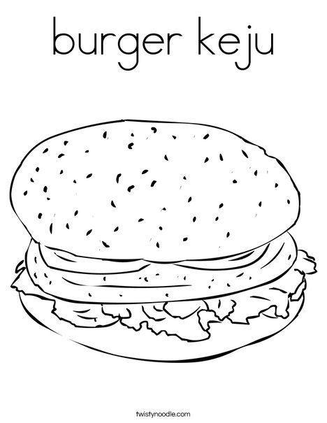 468x605 Burger Keju Coloring Page