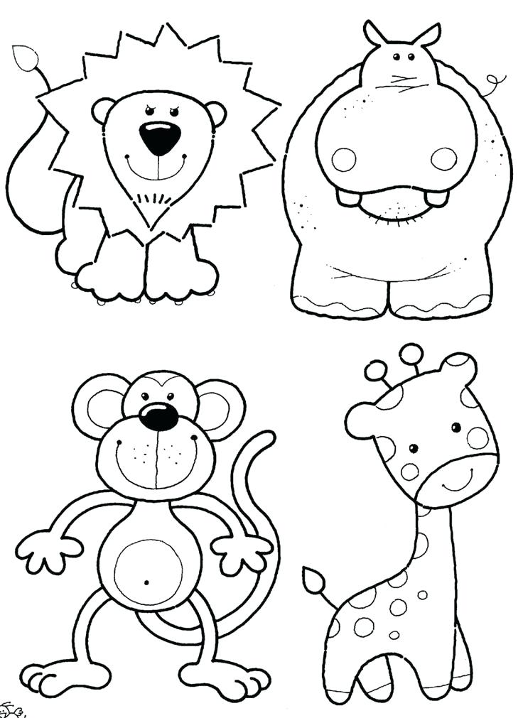 736x1011 Real Animal Coloring Pages
