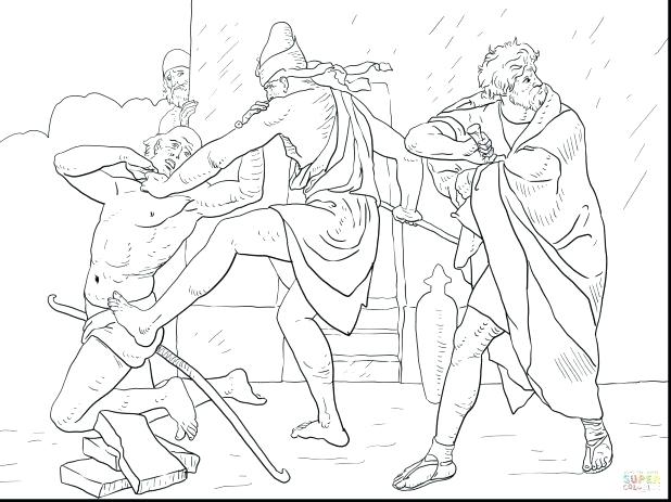 618x463 Moses And The Burning Bush Coloring Page Also Amazing Kills