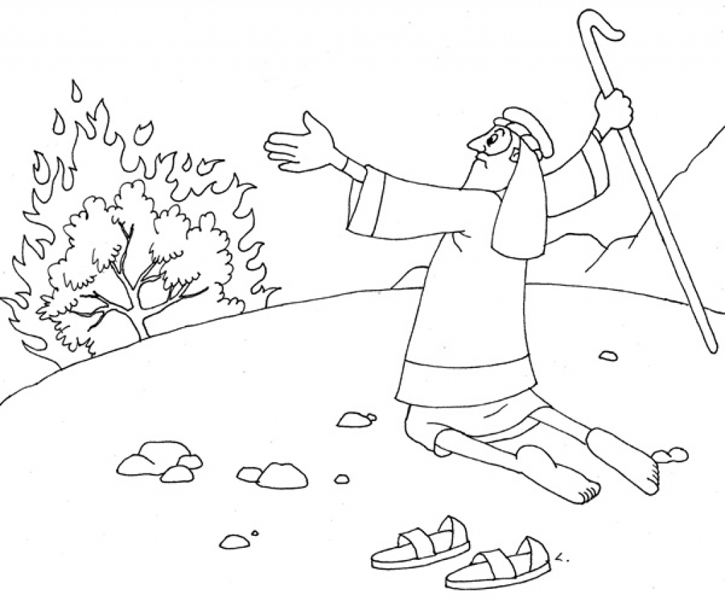 1024x849 New Moses And Burning Bush Coloring Pages Gallery Free Coloring Book