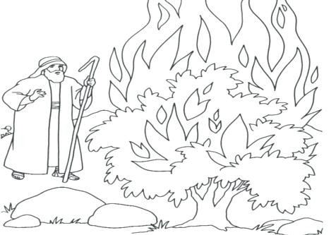 Burning Bush Coloring Page at GetDrawings | Free download