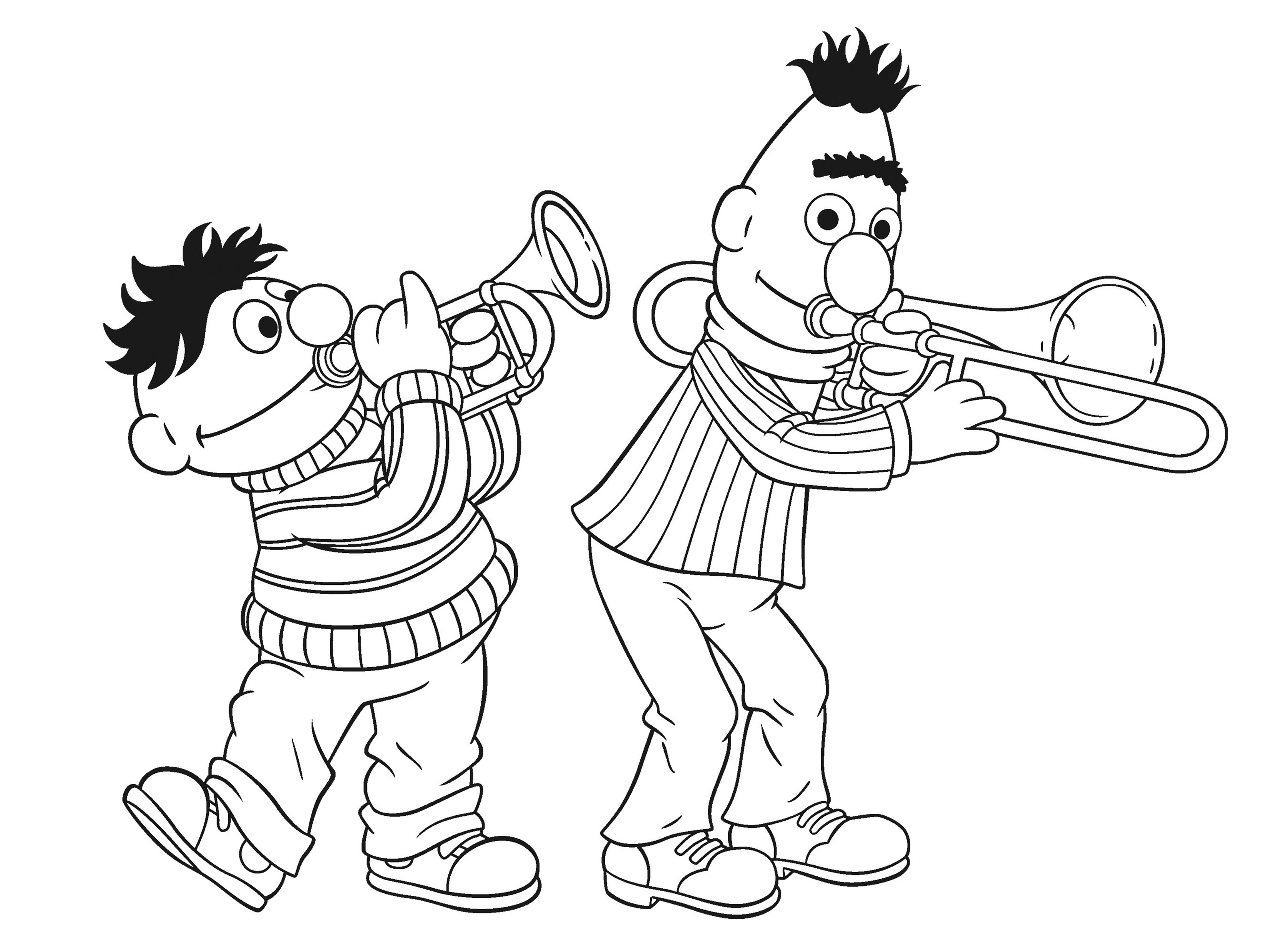 3352x2466 Bert And Ernie Coloring Pages