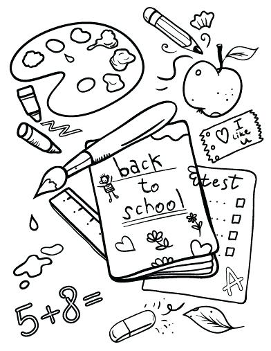 392x507 Coloring Pages School Glamorous First Day Of Page In Online