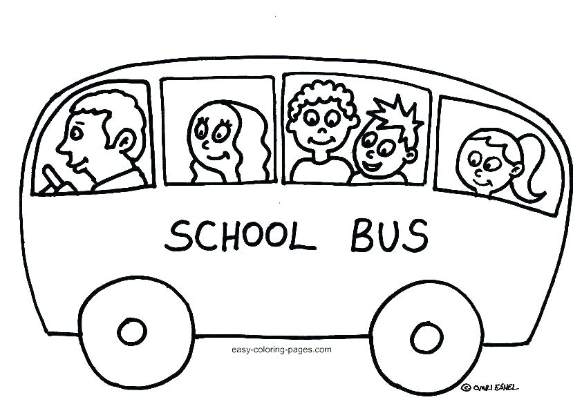 842x598 Coloring Pages Bus