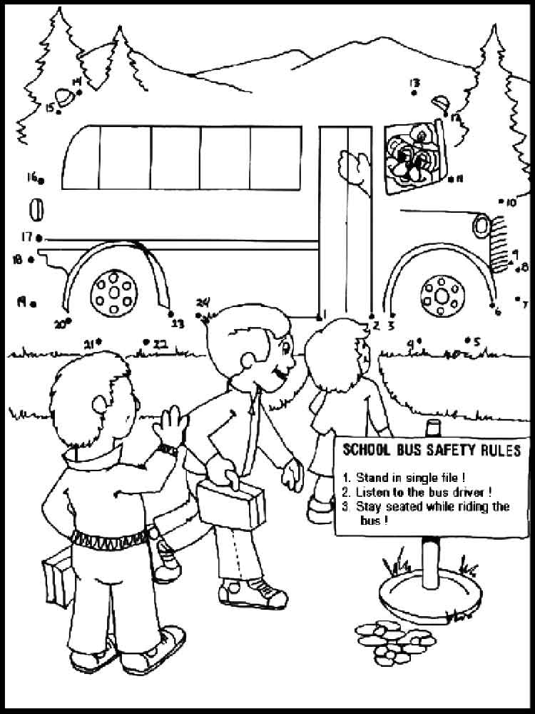 750x1000 Bus Driver Coloring Page