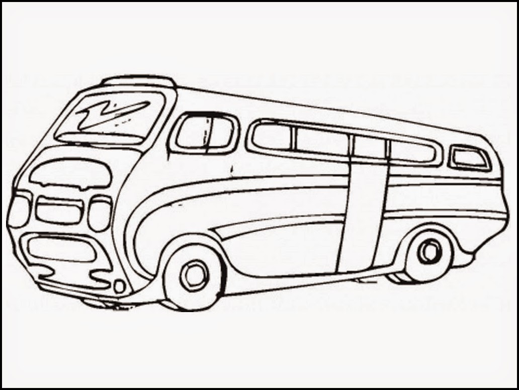 1032x776 Bus Coloring Page, Minibus Coloring Page Wecoloringpage