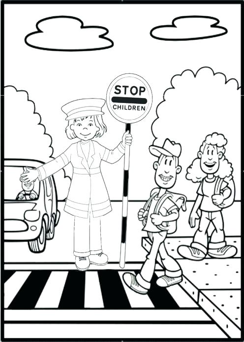 496x694 Bus Stop Sign Printable Kids Coloring Stop Light Coloring Page