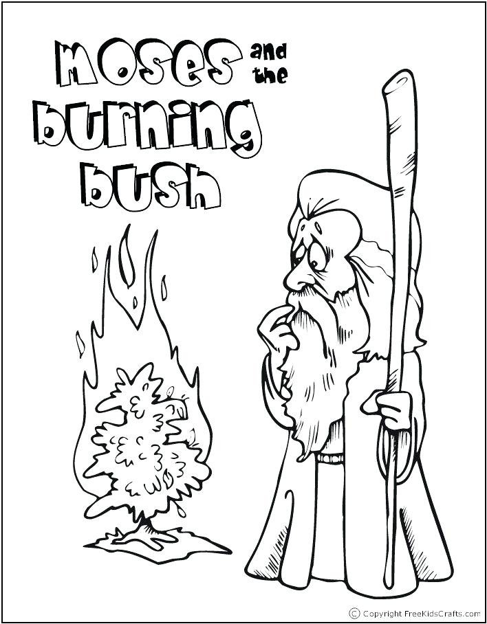708x908 Moses And The Burning Bush Free Coloring Pages Coloring Page