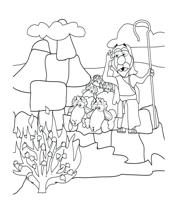 600x733 Burning Bush Coloring Page Burning Bush Coloring Page See Burned