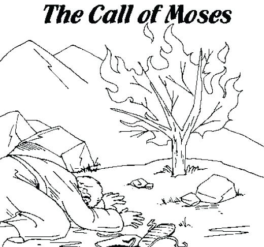 520x486 Burning Bush Coloring Page Fresh And The Burning Bush Coloring
