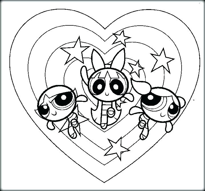 718x670 Powerpuff Buttercup Coloring Pages Girls Bubbles Character Page