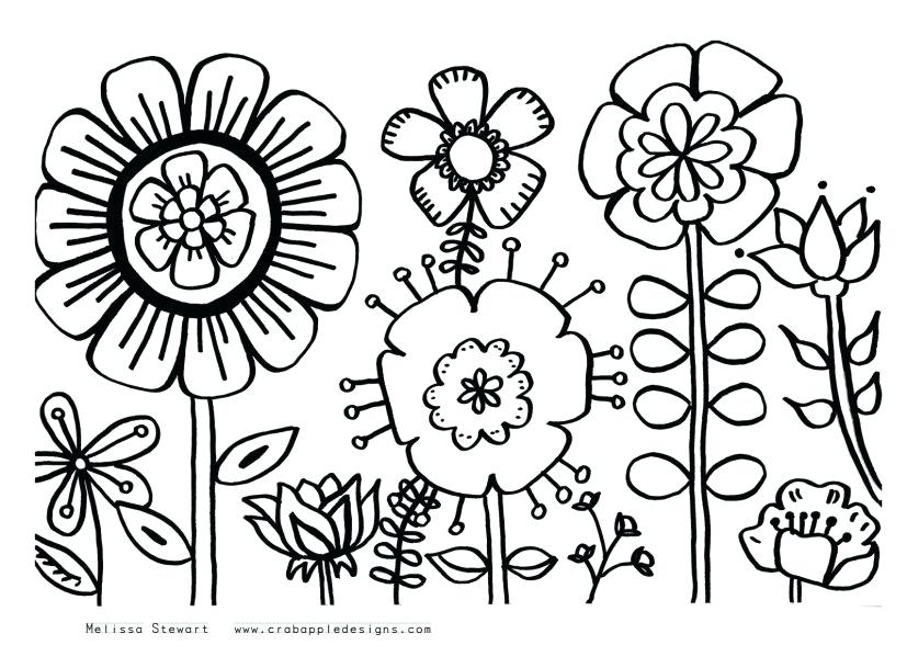 827x609 Printable Coloring Pages Flowers Free Printable Coloring Pages