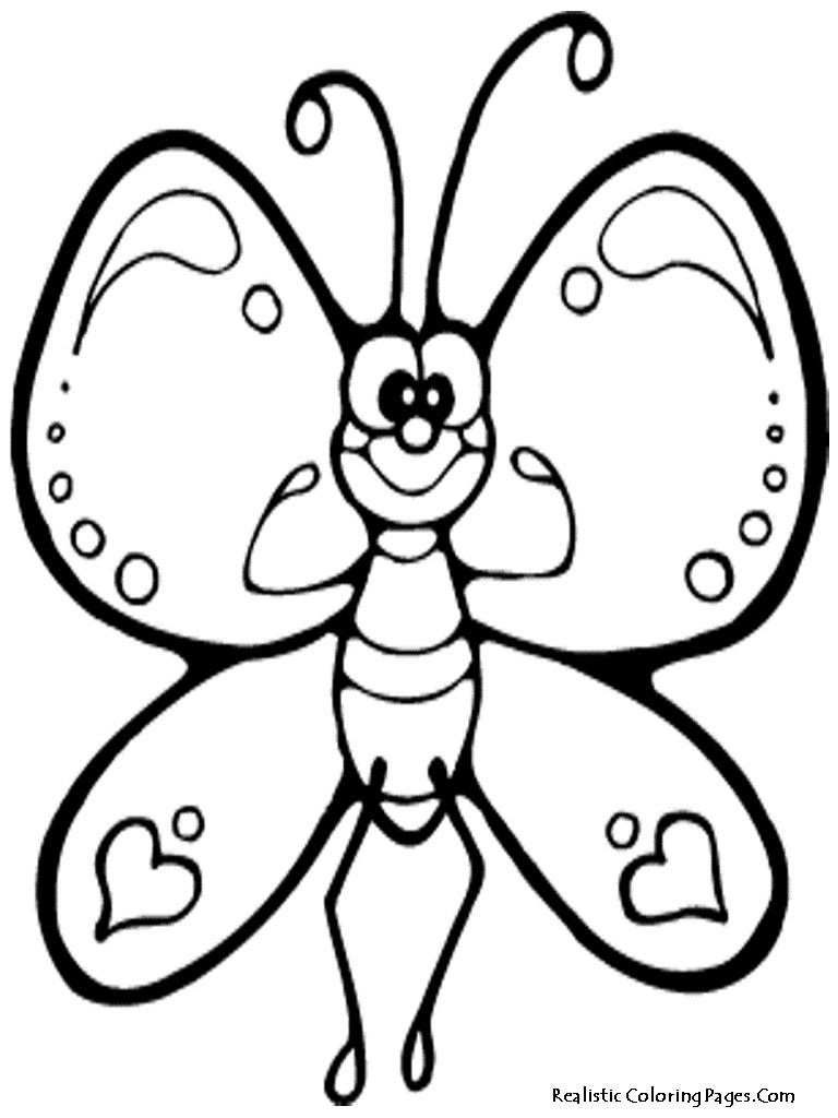 768x1024 Butterfly Coloring Pages Download Free Printable Realistic